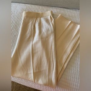 St. John Cream Knit Pants | S 16